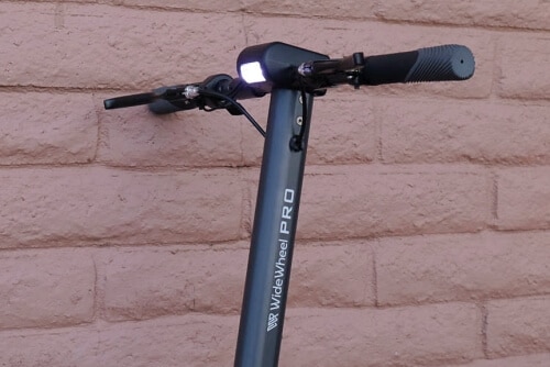 Headlight of the 2020 WideWheel Pro electric scooter