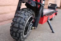 Front suspension on the QPower with spring suspension