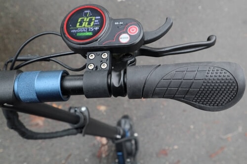 Electric scooter LCD display, accelerator, and brakes