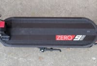 Top down view of electric scooter deck showing Zero 9 logo