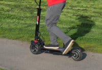 Man riding the Zero 9 electric scooter