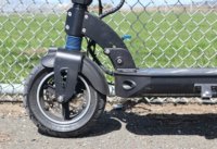 Profile of electric scooter front wheel and tire