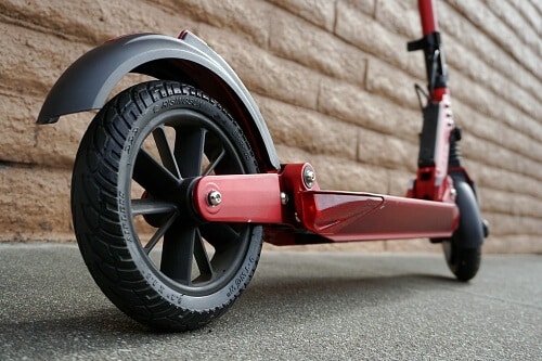 Booster Sport rear tire, deck, and foot brake