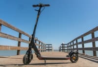 E-TWOW GT 2020 electric scooter on a dock