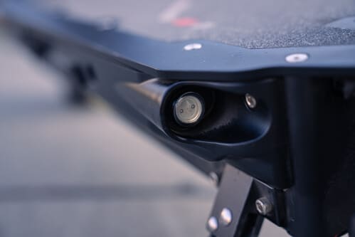 Currus Panther Electric Scooter - deck lights, close-up