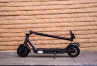 Hiboy S2 Electric Scooter - full view, folded