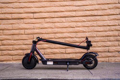 Hiboy S2 Electric Scooter - full view, folded