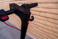 Hiboy S2 Electric Scooter - stem lock hook, close-up