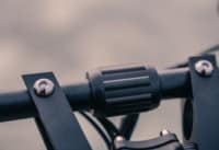 Apollo Ghost electric scooter - folding handlebar twisting coupler, close-up