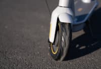 Segway Ninebot Max G30LP Electric Scooter - front tire, front fender, close up