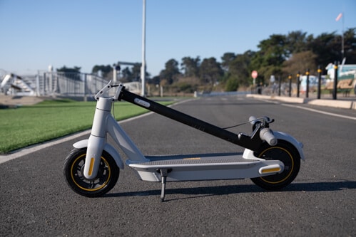 Segway Ninebot Max G30LP Electric Scooter - full scooter, folded down, side view