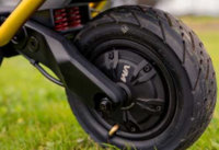 Kaabo Wolf King electric scooter - rear hub motor, close-up