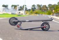 Segway Ninebot E22 electric scooter - folded, straight on