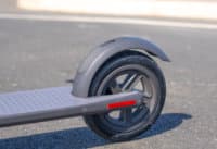 Segway Ninebot E22 electric scooter - rear wheel, side view