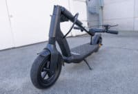 Apollo Air electric scooter - front tire, scooter folded