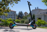 Varla Pegasus electric scooter in a park