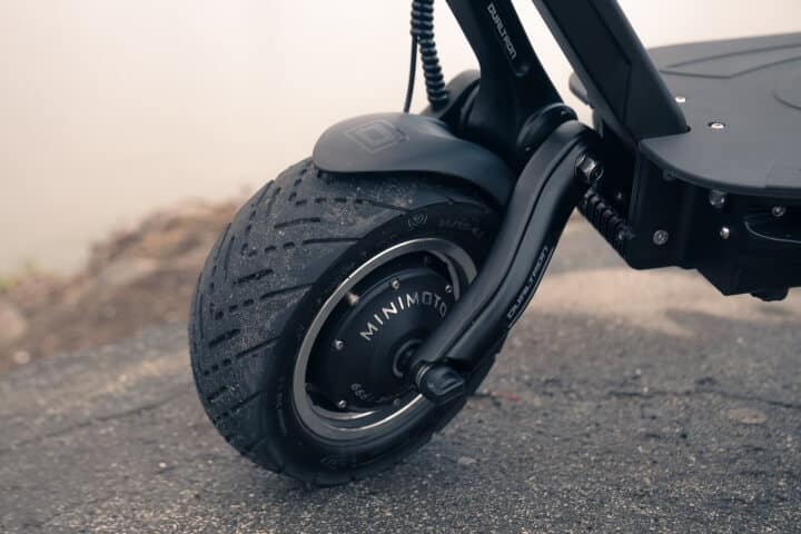 Minimotors Dualtron Thunder 2 electric scooter front suspension and tire